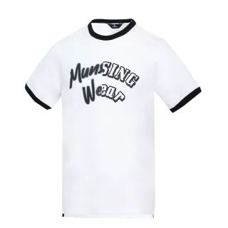 【Munsingwear】企鵝牌 男款白色跳色印花短袖T-SHIRT MGRL2528