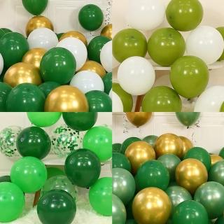 派對佈置森林系30顆混色氣球組1組(生日派對 恐龍 氣球佈置 兒童節 森林系 裝飾 教室 佈置)