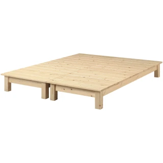【IHouse】金點 松木實木床架 雙人5尺