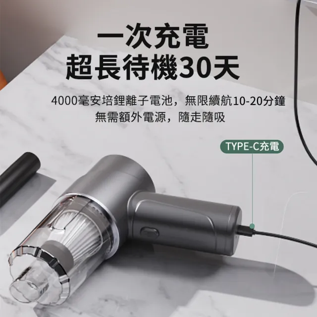 【ANTIAN】三合一 手持車載無線吸吹吸塵器 USB充電式吹塵器 家車兩用