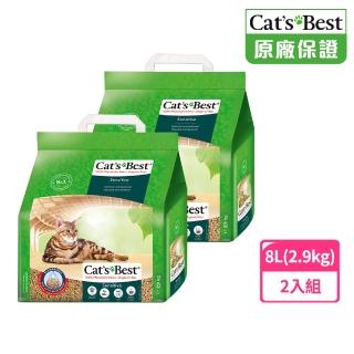 【CAT’S BEST 凱優】強效除臭凝結木屑砂（黑標凝結型）-8Lx2入(貓砂/木屑砂/環保砂/杉木砂)