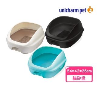 【Unicharm 消臭大師】一週間抗菌除臭貓砂盆〈開放型〉(貓便盆/貓廁所)