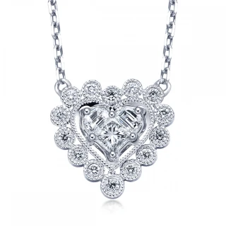 【點睛品】Lady Heart 24分 愛心環繞18K金鑽石項鍊