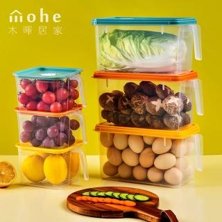 【mohe 木暉居家】聰明日期透明帶蓋帶柄密封保鮮盒-小款方型