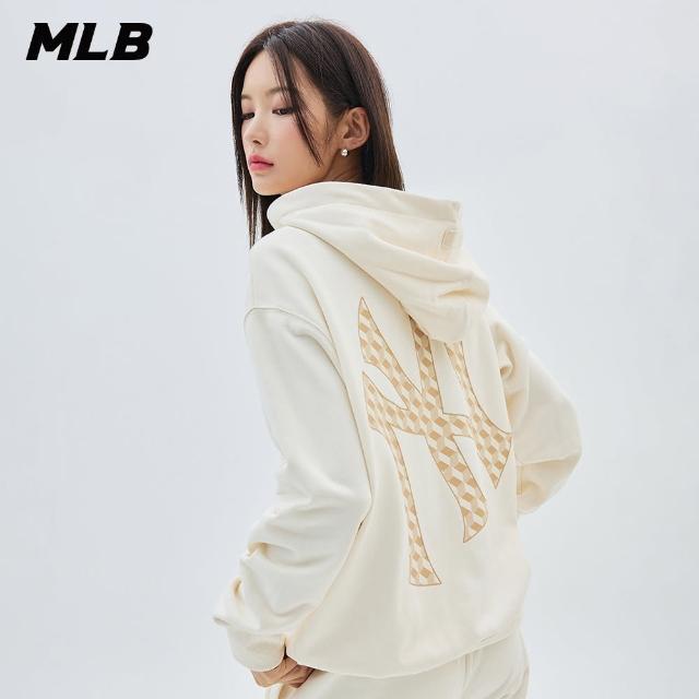 【MLB】連帽上衣 帽T CUBE MONOGRAM系列 紐約洋基隊(3AHDM0334-50CRS)