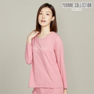 【YVONNE 以旺傢飾】CBD舒眠網印長袖上衣(莓粉)