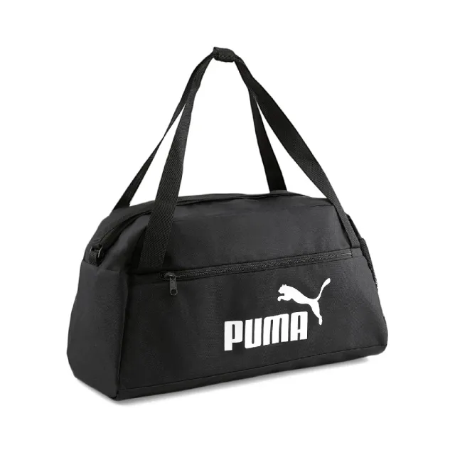 【PUMA】包包 Phase Sports Duffle Bag 男女款 黑 白 健身包 行李袋 手提 大容量(079949-01)