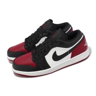 【NIKE 耐吉】Air Jordan 1 Low Bred Toe 黑 紅 低筒 男鞋 AJ1(553558-161)