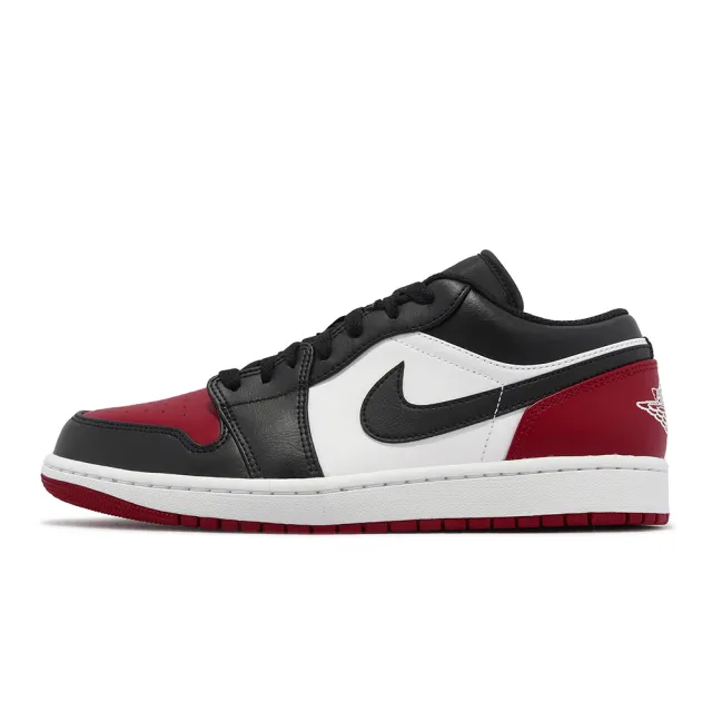 NIKE 耐吉】Air Jordan 1 Low Bred Toe 黑紅低筒男鞋AJ1(553558-161