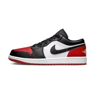 【NIKE 耐吉】Air Jordan 1 Low Bred Toe 男鞋 黑紅色 黑腳趾 AJ1 休閒鞋 553558-161
