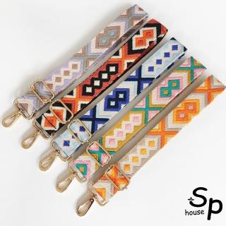 【Sp house】提花刺繡肩背替換可調式包包背帶(20色可選)