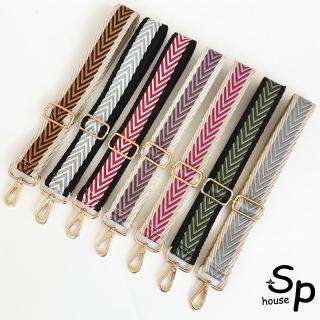 【Sp house】包邊刺繡肩背替換可調式包包背帶(28色可選)