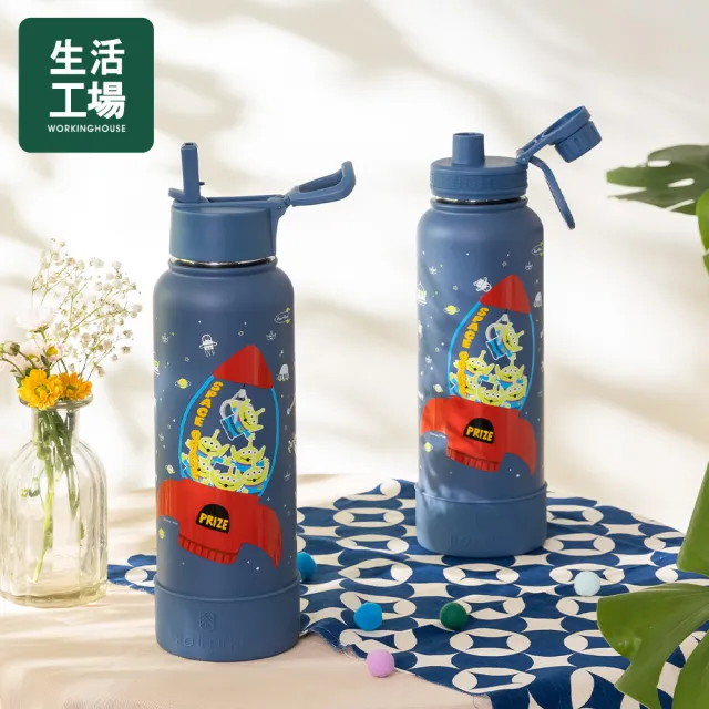 【生活工場】Housuxi迪士尼-大容量保冷保溫瓶雙蓋組(1200ml)