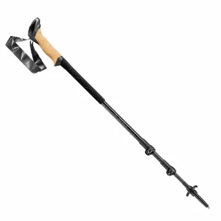 【LEKI】BLACK SERIES CARBON 軟木長把 碳纖雙快扣登山杖 單入 65221601(Leki-65221601)