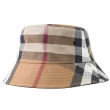 【BURBERRY 巴寶莉】英系經典格紋棉質遮陽帽漁夫帽(卡其棕)