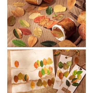 6款/組 模擬樹葉貼 和紙膠帶(每卷50枚 10款葉片)