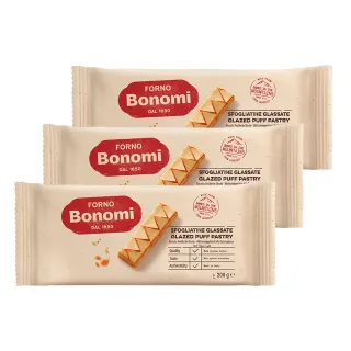 【Bonomi白朗妮】義大利 千層餅200g x3(千層酥 糖霜 焦糖糖漿)