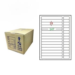 【鶴屋】A4電腦標籤 19x147mm 圓角 15格 1000張入 / 箱(L19147 LX)