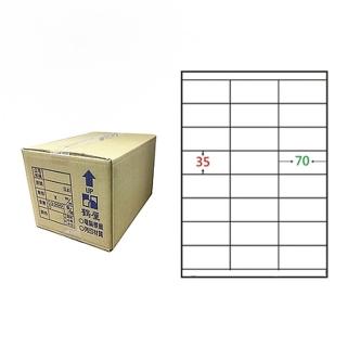 【鶴屋】A4電腦標籤 35x70mm 直角 24格 1000張入 / 箱(L3570 LX)