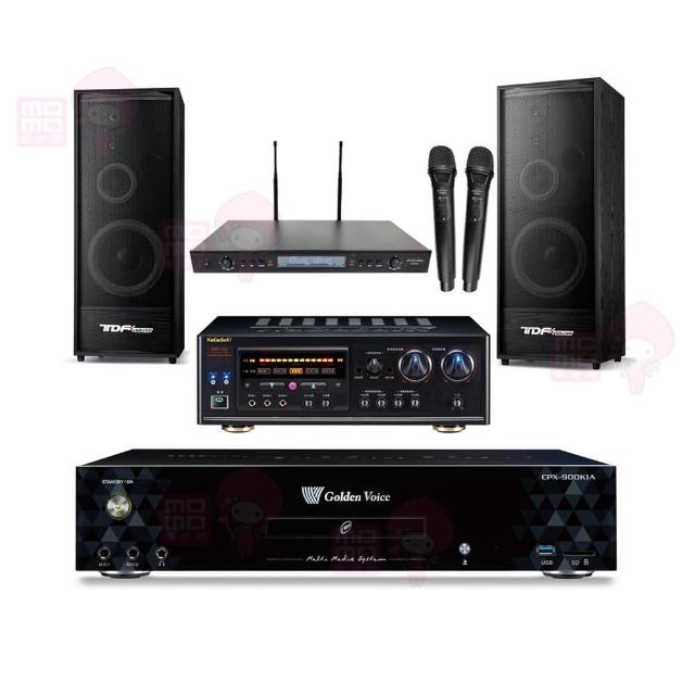 【金嗓】CPX-900 K1A+DSP-A1II+SR-889PRO+K-124(4TB點歌機+擴大機+無線麥克風+喇叭)