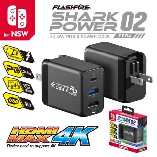 【FlashFire】Switch 副廠PD快充4K轉接器 支援iPhone15快充 雷電3(臺灣品牌)