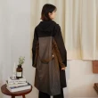【gozo】異材質拼接條紋風衣外套(兩色)