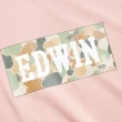 【EDWIN】男裝 迷彩BOX短袖T恤(淺粉紅)