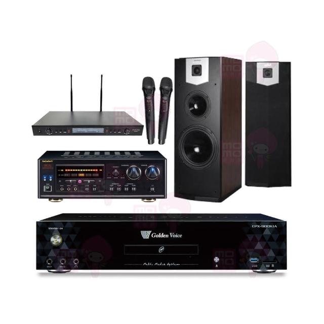 【金嗓】CPX-900 K1A+DSP-A1II+SR-889PRO+SUGAR SK-500V(4TB點歌機+擴大機+無線麥克風+喇叭)