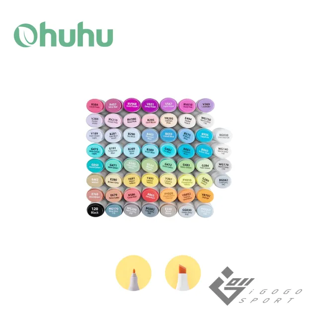 【Ohuhu】Oahu 60色雙頭酒精性麥克筆套組