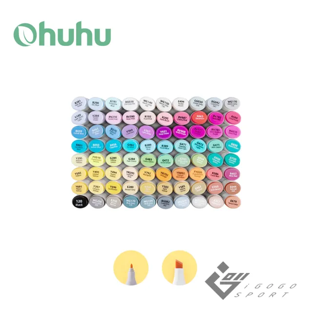 【Ohuhu】Oahu 80色雙頭酒精性麥克筆套組
