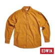 【EDWIN】男裝 紅標長袖襯衫式外套(灰卡其)