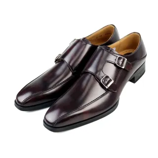 【NAGASHIRO永城皮鞋】REGAL日本原廠手工雙釦孟克鞋 酒紅色(913R-WIN)