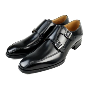 【REGAL】日本原廠手工雙釦孟克鞋 黑色(913R-BL)