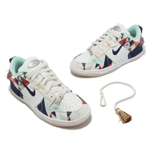 NIKE 耐吉】Wmns Dunk Low Disrupt 2 女鞋男鞋白藍解構拼接休閒鞋民族