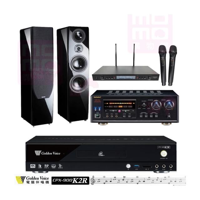 【金嗓】CPX-900 K2R+DSP-A1II+SR-889PRO+KTF P-889 鋼考版 黑(4TB點歌機+擴大機+無線麥克風+喇叭)