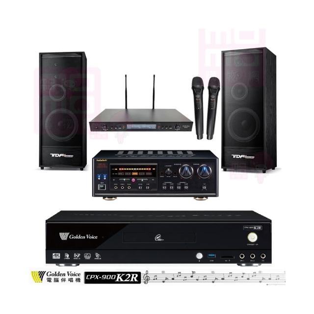 【金嗓】CPX-900 K2R+DSP-A1II+SR-889PRO+K-124(4TB點歌機+擴大機+無線麥克風+喇叭)