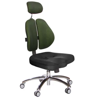 【GXG】高背美臀 鋁腳/無扶手 雙背椅(TW-2504 LUANH)