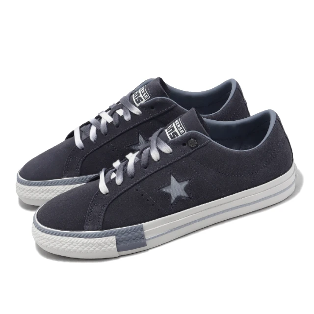 CONVERSE 休閒鞋 One Star Pro 深灰 白 男鞋 女鞋 夜光鞋舌 麂皮 情侶鞋(A07972C)