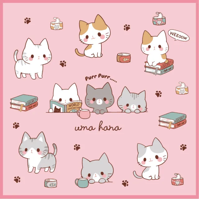 【uma hana】喵小酷多用途可放各種A4的防水包 新A4手提袋(公事袋/文件袋/補習袋/萬用袋)