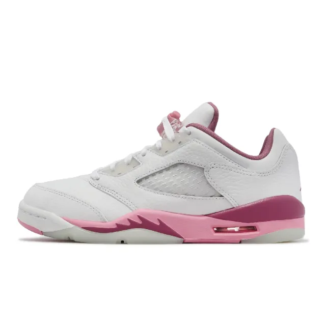 NIKE 耐吉 休閒鞋 Air Jordan 5 Retro Low GS 女鞋 大童鞋 白 珊瑚粉 AJ5 低筒(DX4390-116)