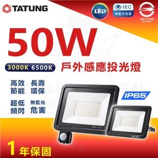 【TATUNG 大同】LED 紅外線 感應戶外投光燈 戶外投光燈 投射燈 50W(防水IP65)