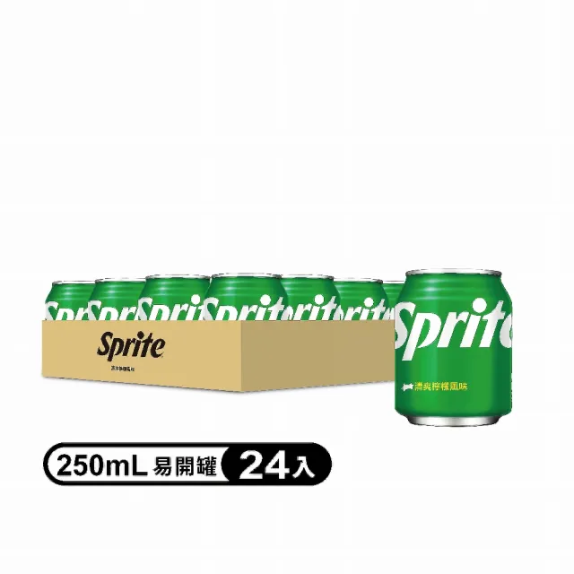 【Sprite 雪碧】易開罐250ml x24入/箱