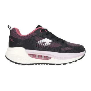 【LOTTO】女美體健走鞋-慢跑 運動 訓練 氣墊 反光 黑莓粉紫(LT3AWX9030)