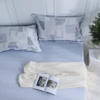 【IN-HOUSE】80支天絲棉三件式枕套床包組-寧靜藍影(特大)