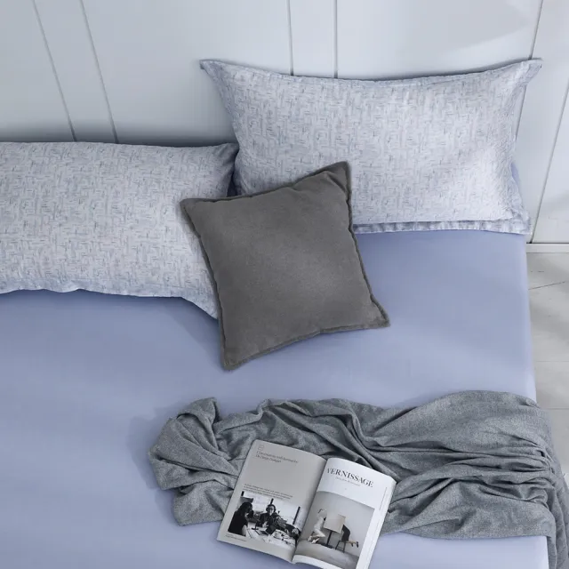 【IN-HOUSE】80支天絲棉二件式枕套床包組-紫色夢海(單人)