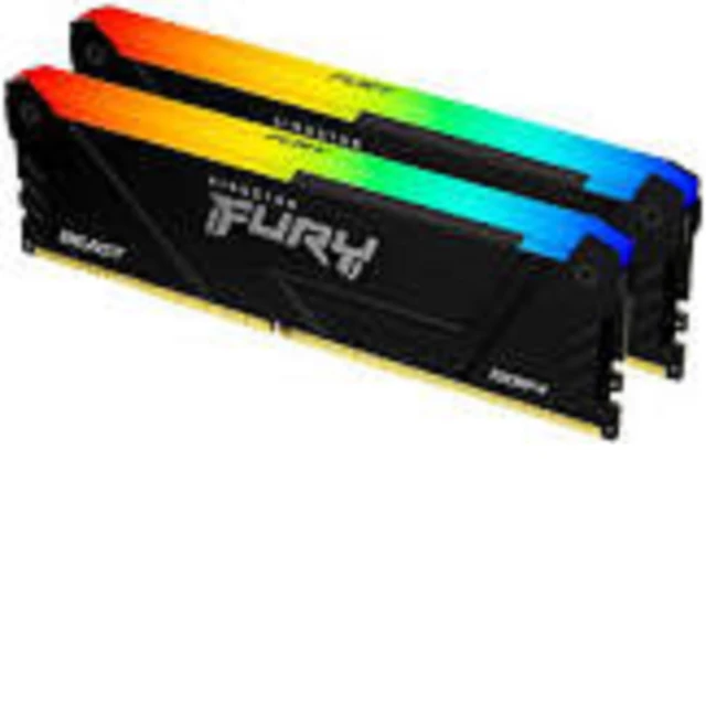 Kingston 金士頓 32GB 3200MT/s DDR4 CL16 DIMM Kit of 2 FURY Beast RGB 記憶體(★KF432C16BB2AK2/32)