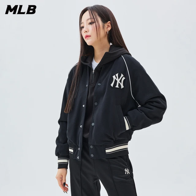 MLBMLB 飛行夾克外套 棒球外套 Varsity系列 紐約洋基隊(3AJPV0734-50BKS)