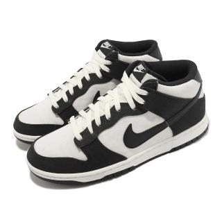 【NIKE 耐吉】休閒鞋 Dunk Mid Panda 米白 黑 熊貓 帆布 中筒 男鞋 女鞋(DV0830-102)