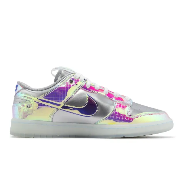 NIKE 耐吉】Dunk Low Retro Hyperflat-Be True 炫光銀亮彩雷射男鞋