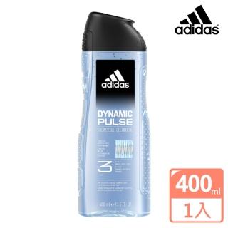 【adidas 愛迪達】三合一潔顏洗髮沐浴露-超越活力(400ml)